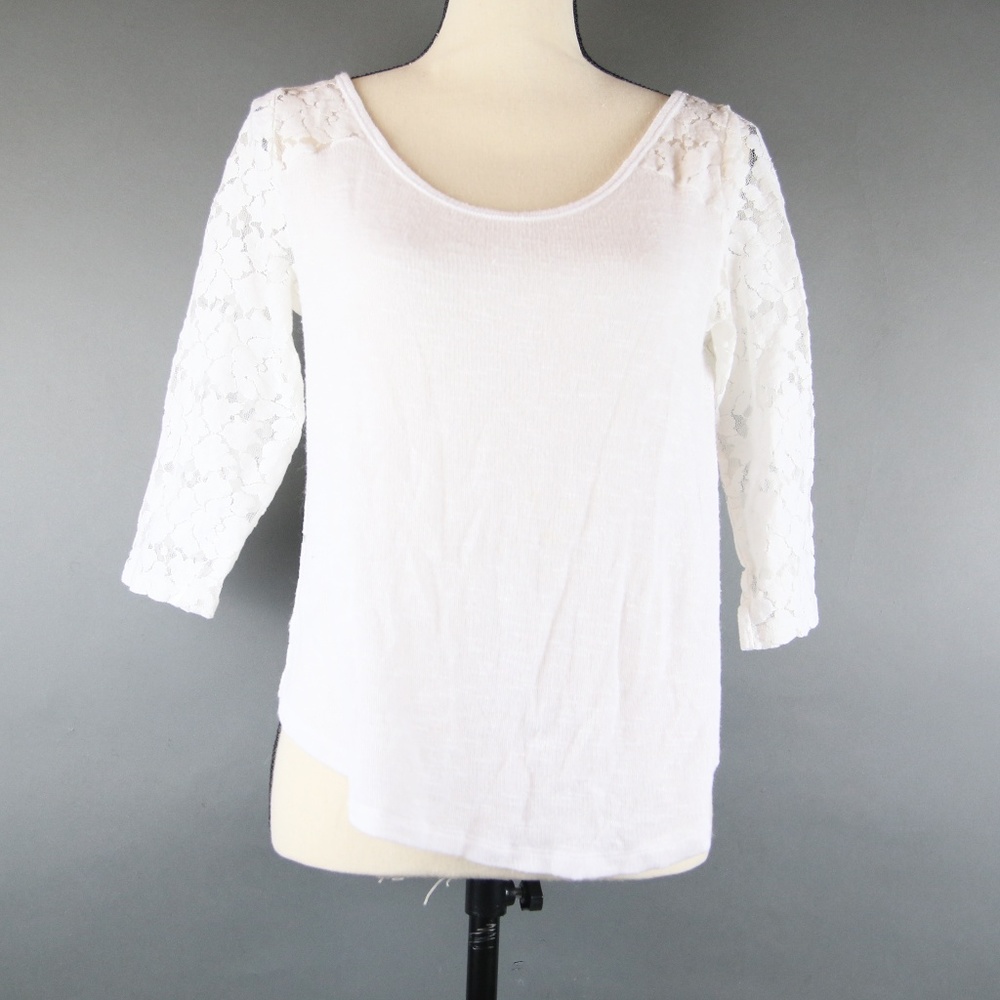 Abercrombie & Fitch White Lace Blouse Size M